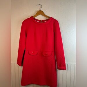 Boden Red Quilted Dress